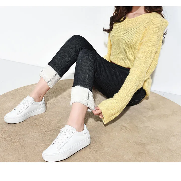Lambskin jeans - Black