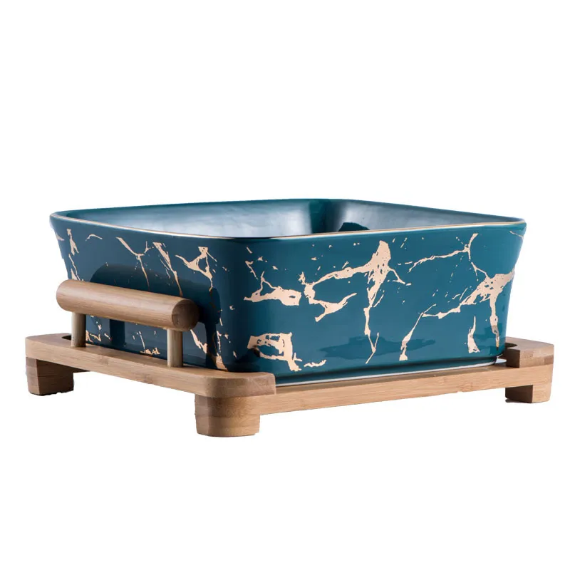 Square fruit salad bowl - Green