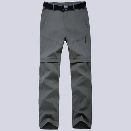 Two pieces of stitching solid color quick drying pants Army Green - Shop at LoveMi