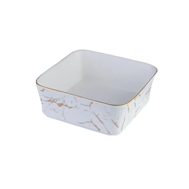 Square fruit salad bowl - White