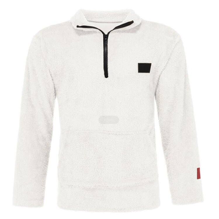 Pure color plush pullover sweater