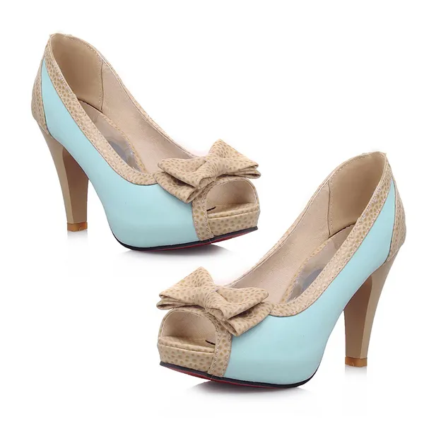 Sweet bow women's sandals - Blue