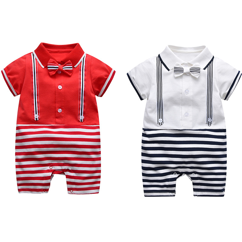Baby striped gentleman dress