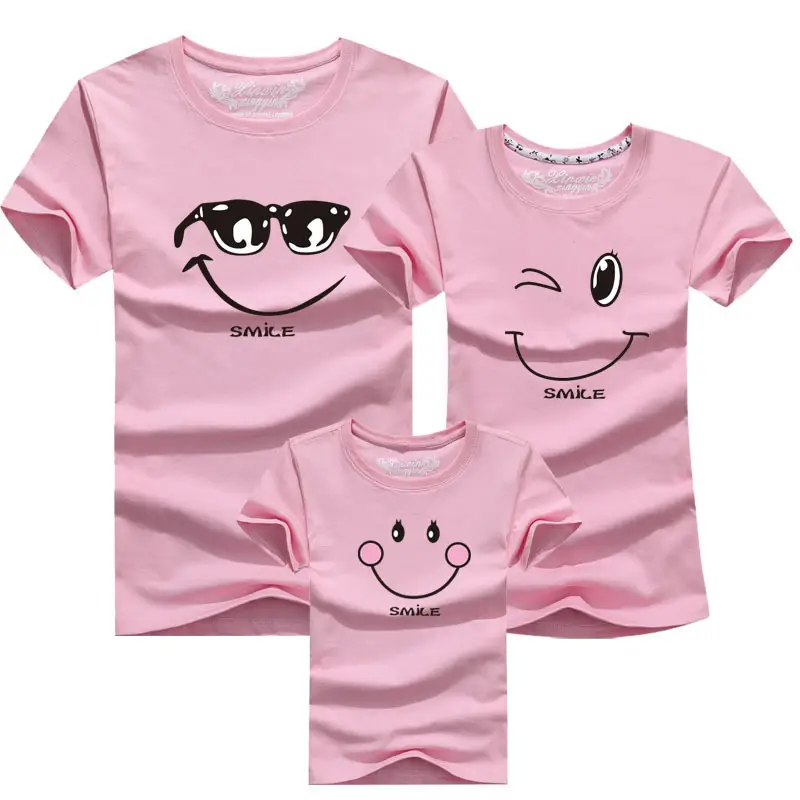 Cotton round neck parent-child outfit