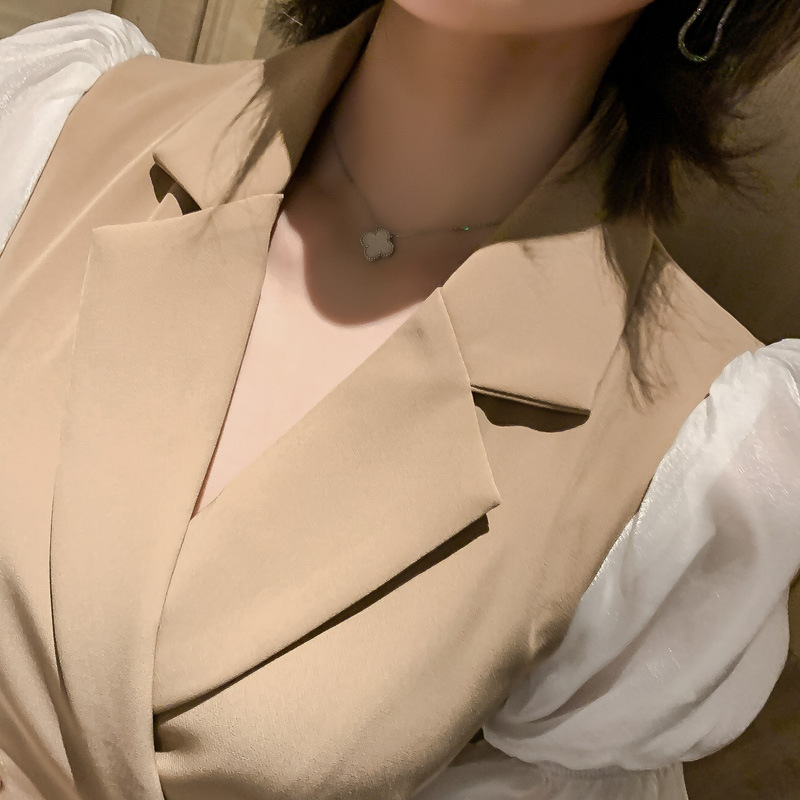 Lantern sleeve suit two-piece western style trousers