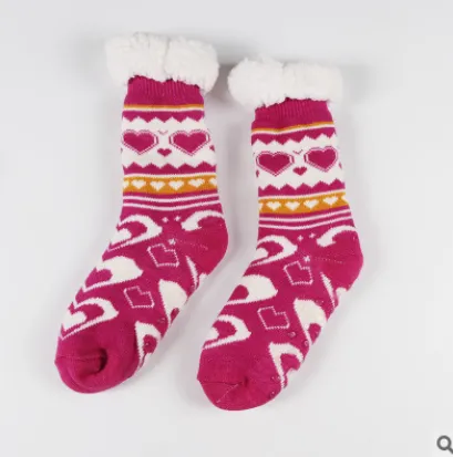 Thermal Fleece Winter Slipper Socks Pink - Shop at LoveMi