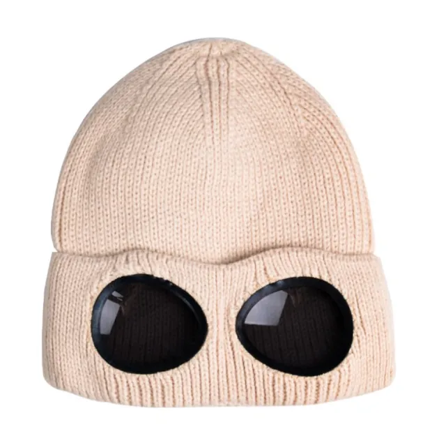 Windproof glasses wool cap Beige - Shop at LoveMi