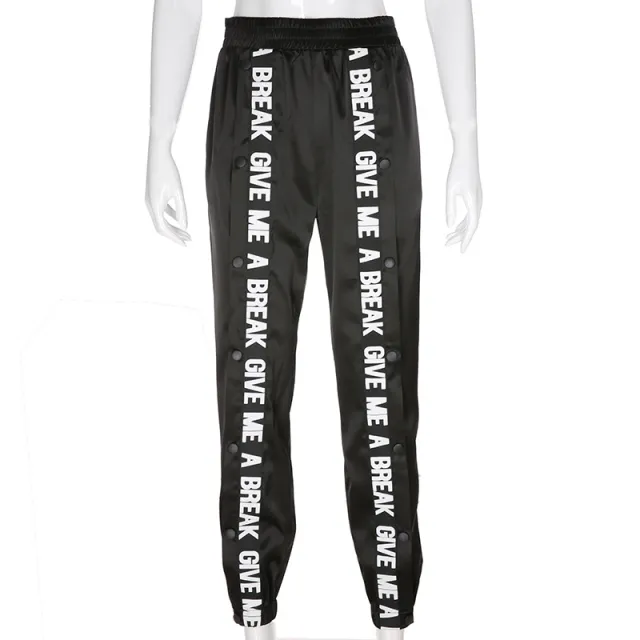 Split hip hop trousers Black - Shop at LoveMi