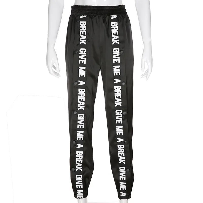 Split hip hop trousers - Black
