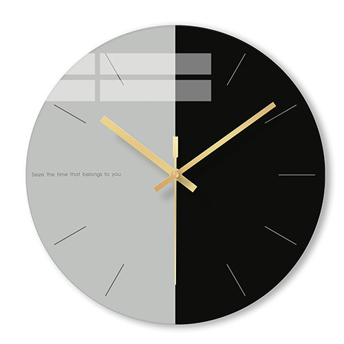 Tempered Glass Wall Clock, Sweeping Movement, picture 2 of 3