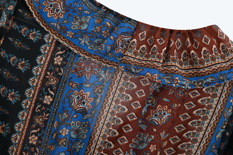 Patchwork printed dress