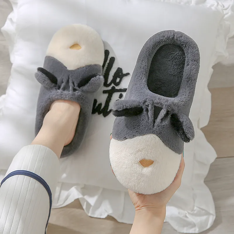 Indoor non-slip cotton slippers - Grey
