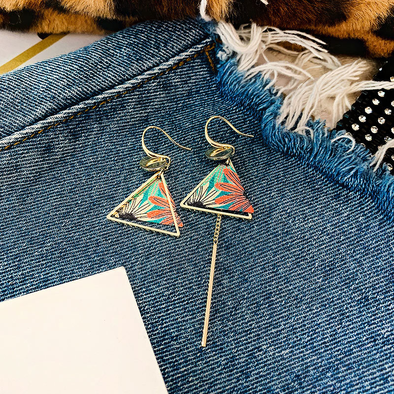 Ethnic style geometric earrings