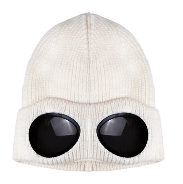 Windproof glasses wool cap White - Shop at LoveMi
