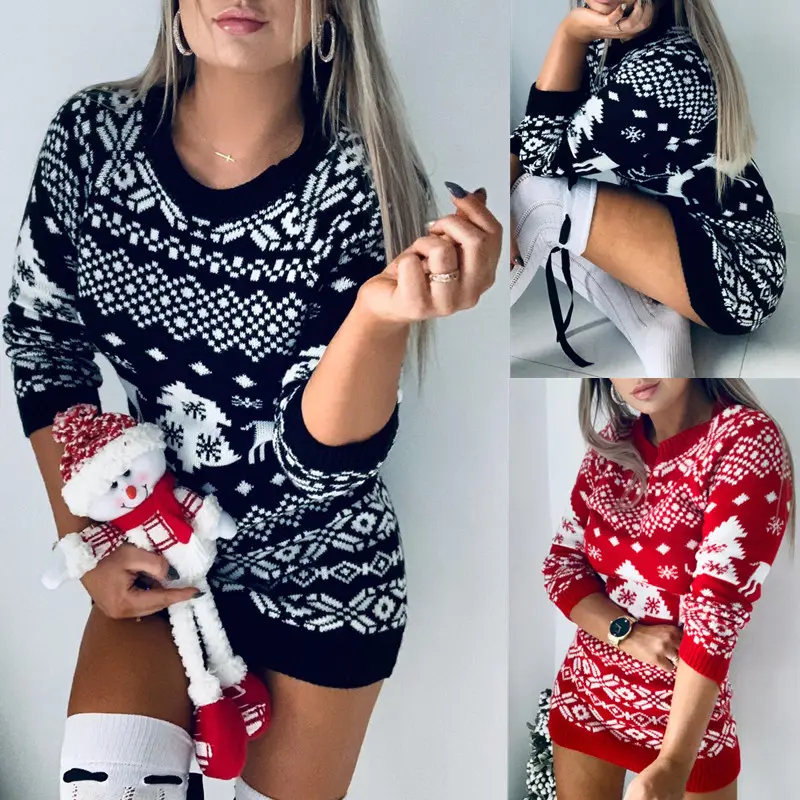New Autumn and Winter Knit Sweater Dresses