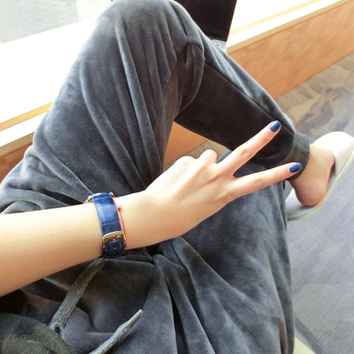 Gold velvet warm harem pants