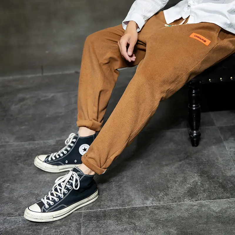Men's plush casual pants