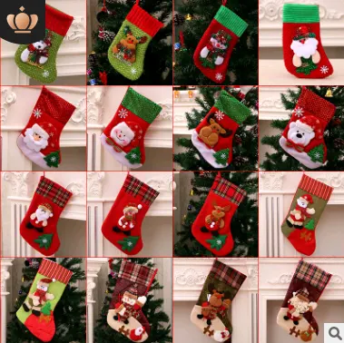 Christmas Decorations Santa Claus Socks Tree Pendant Gift Bag