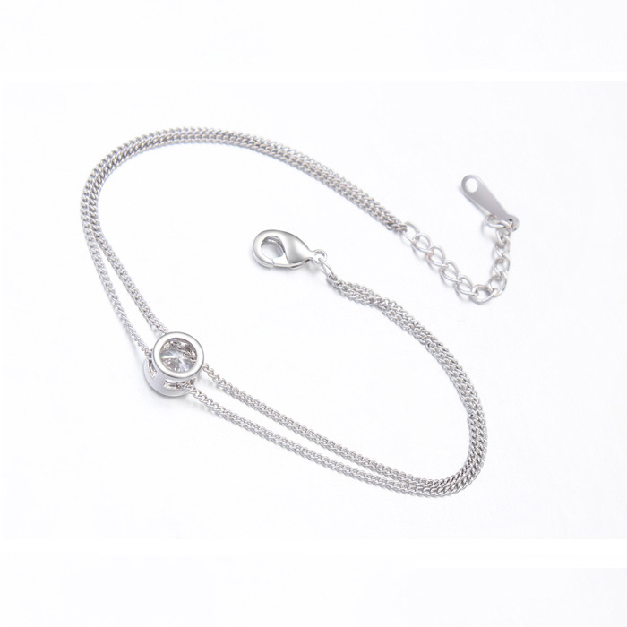 Zircon metal bracelet female