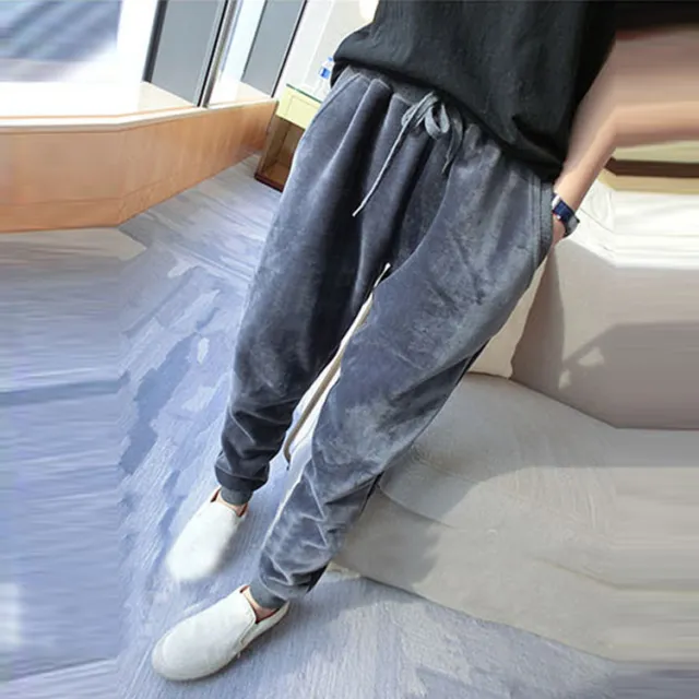 Gold velvet warm harem pants Gold - Shop at LoveMi