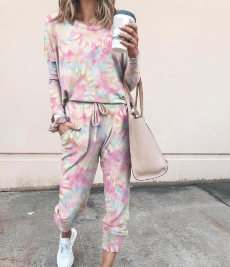 Printed long sleeve housewear