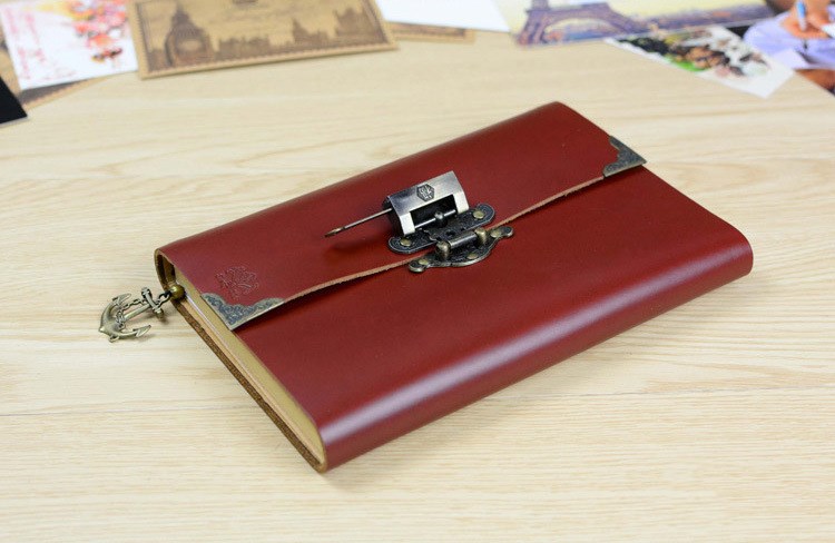 Retro leather notebook (Crazy Horse Dark Green)