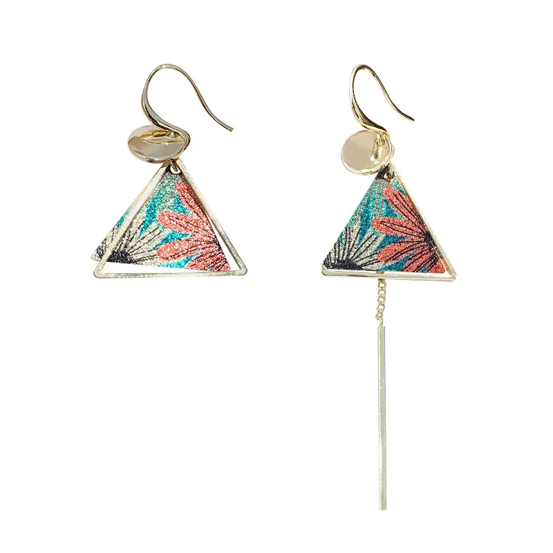 Ethnic style geometric earrings