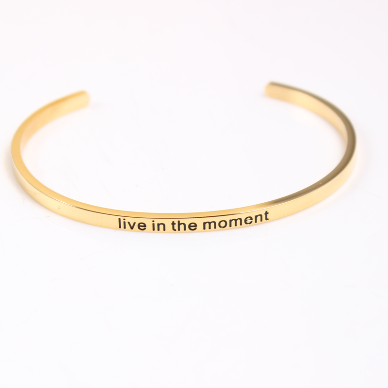 Stainless steel  lettering bracelet