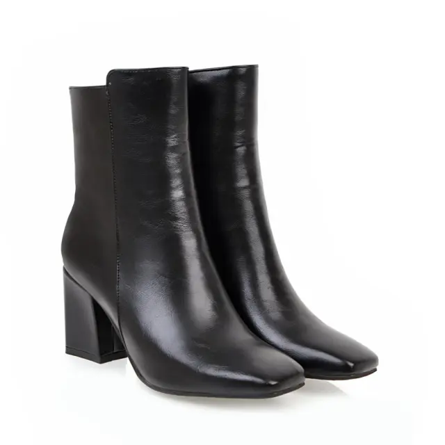 high heeled ankle boots Black - Shop at LoveMi