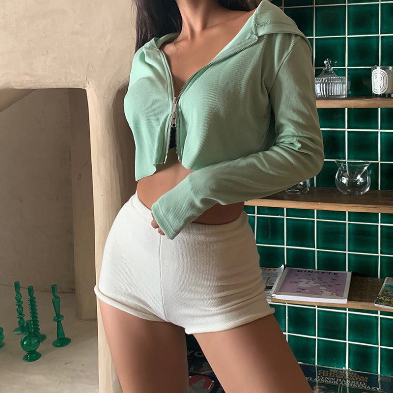 Slim hooded all-match top