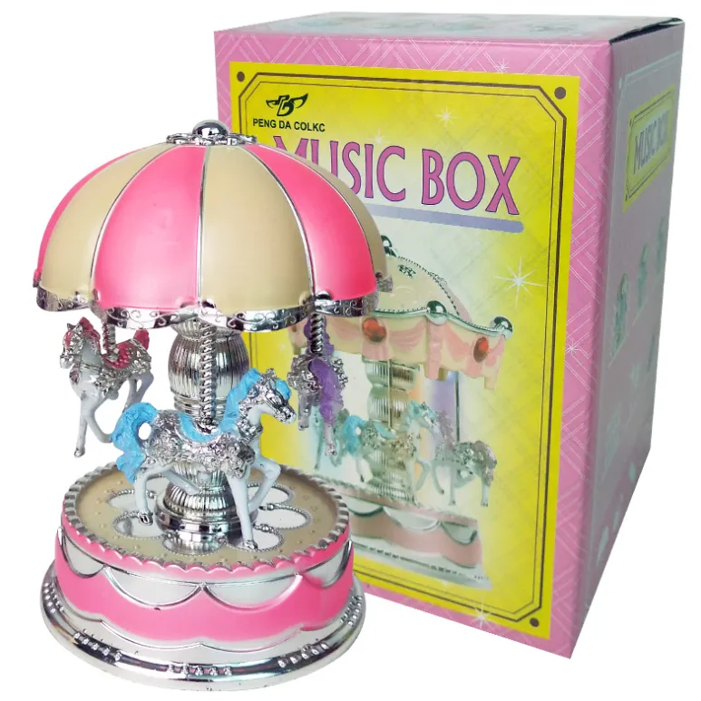Carousel music box - Pink
