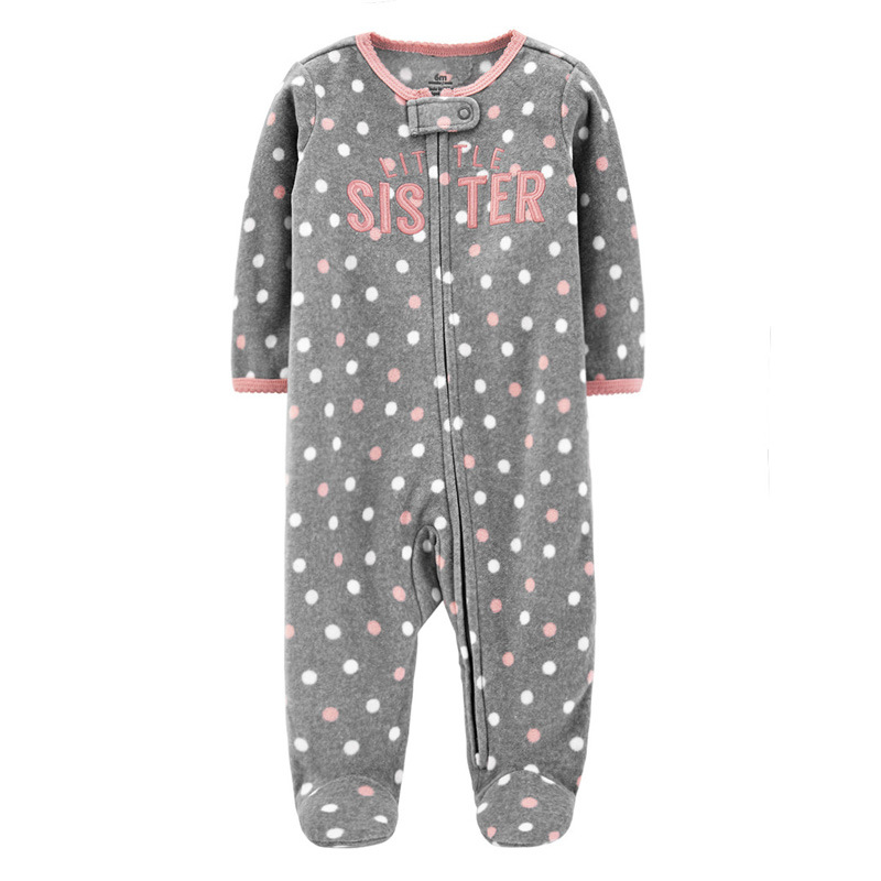 Baby wrap jumpsuit with zipper