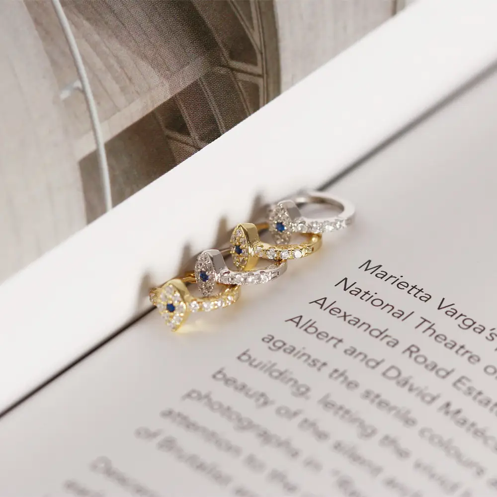 Diamond Devil's Eye Earrings