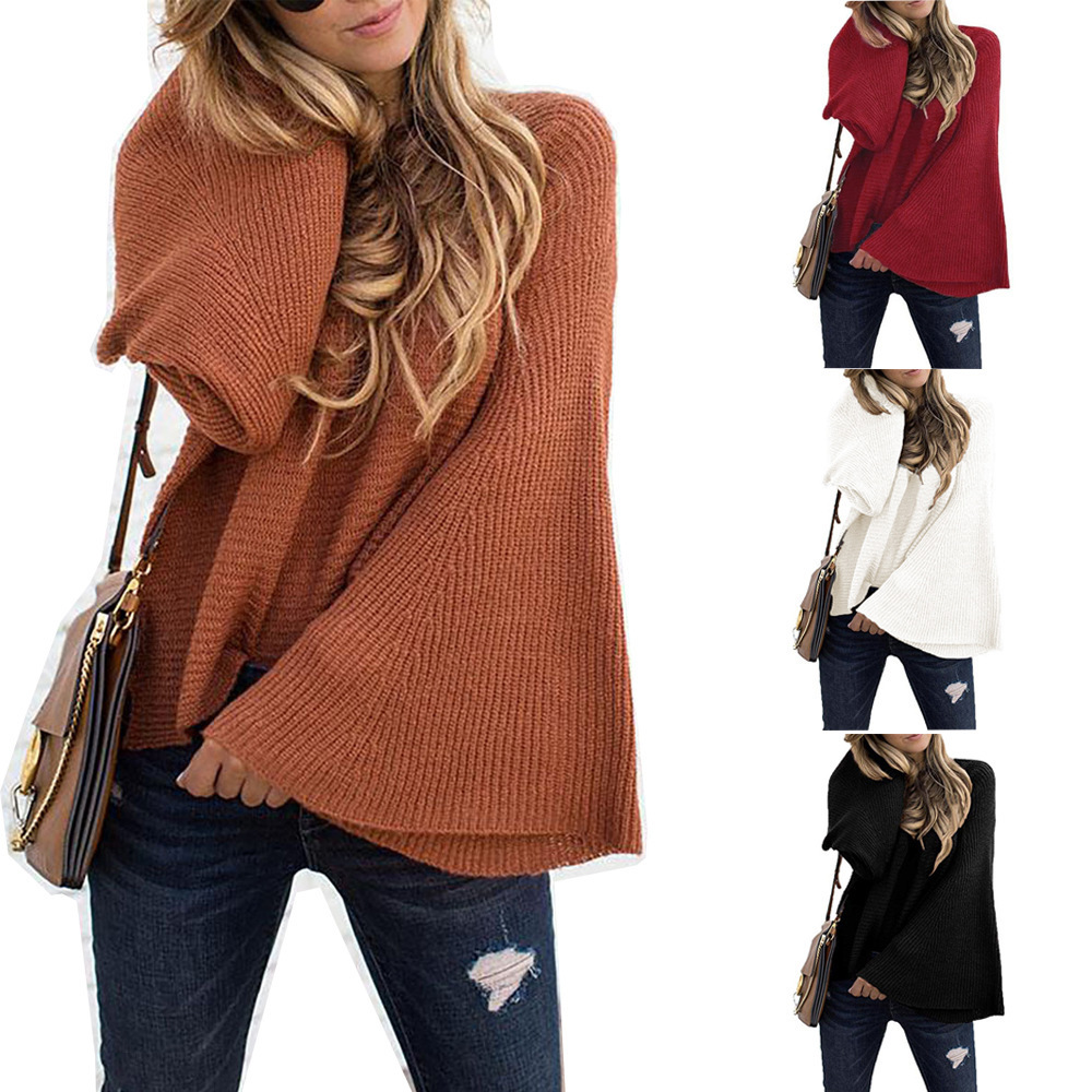 Flared sleeve bottoming shirt sweater