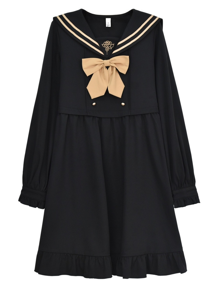 Fake two sailor suit dresses