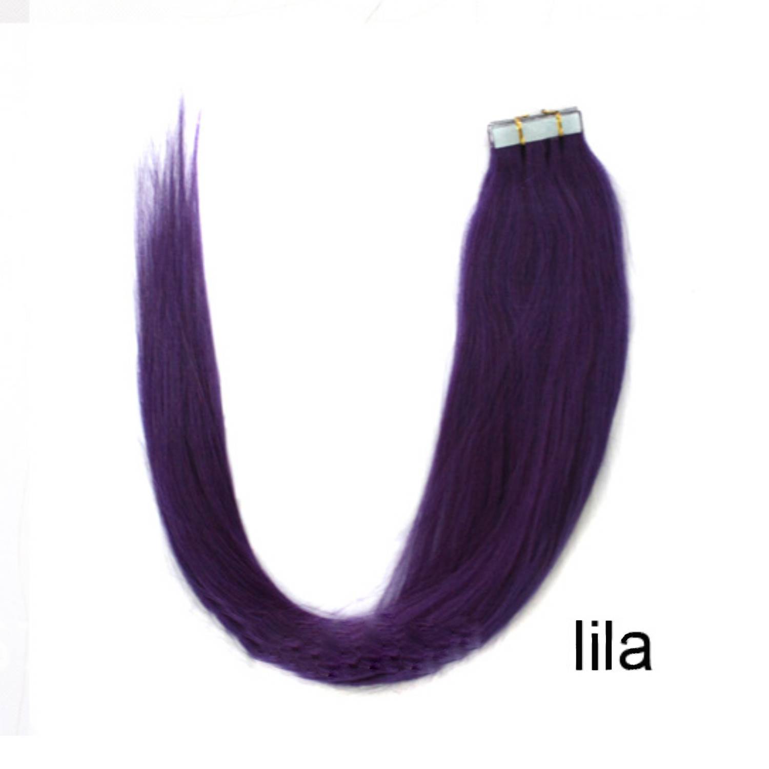 Pu traceless nano human hair European and American hair extension 16inch 40cm pack Lila - Shop at LoveMi