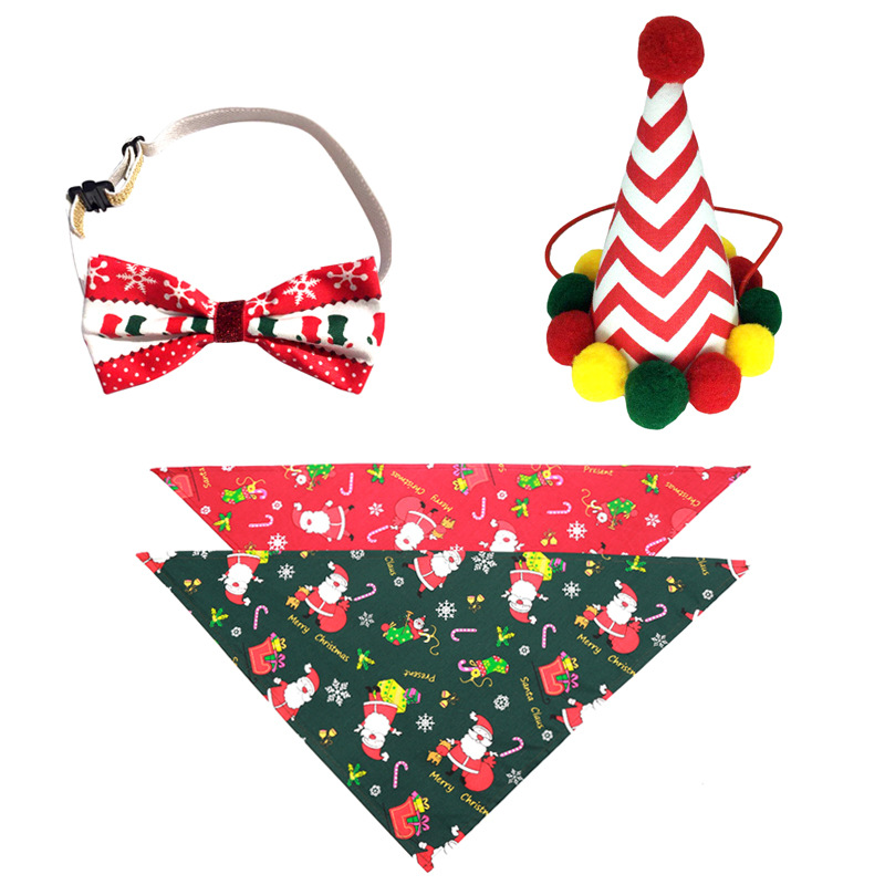 Christmas triangle bandana (green)