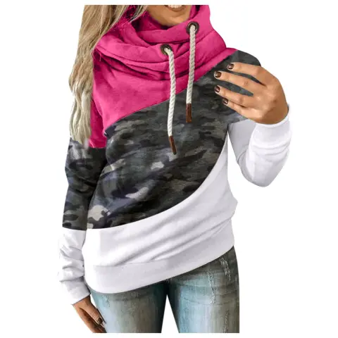 Hoodies Women Camouflage Hoodie Sweatshirt