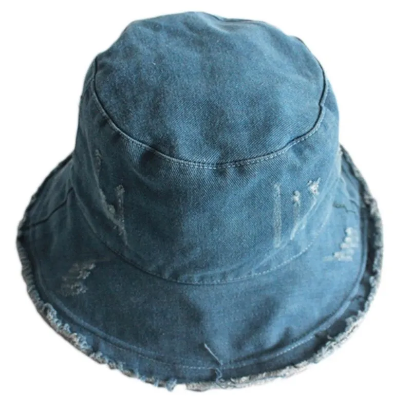 Japanese frayed denim fisherman hat - Middle Cowboy