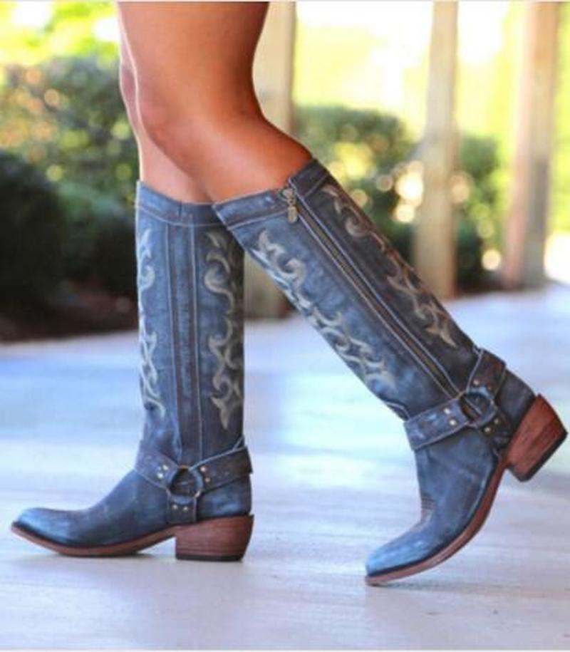 Embroidered Knights' boots