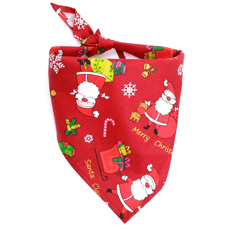 Christmas triangle bandana (green)