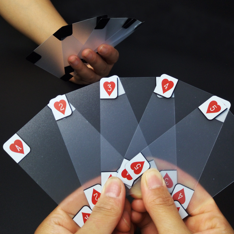 Transparent plastic playing CARDS (White)