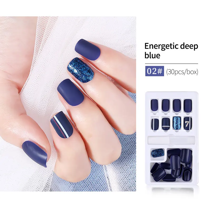 30pcs Detachable False Nail Artificial Tips Set Full Cover