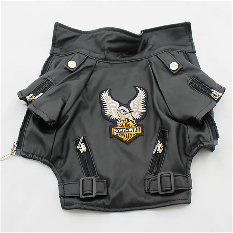 Pet Small Dog Sticker Embroidered Eagle Leather