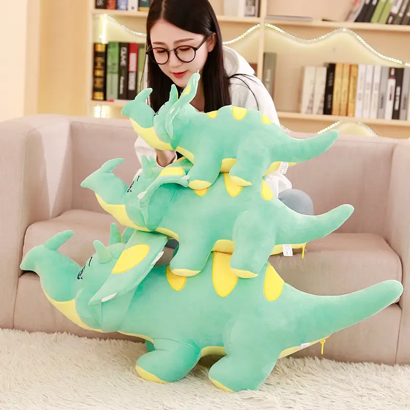 Cute cartoon triceratops plush toy