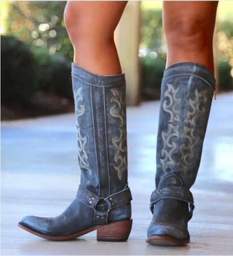 Embroidered Knights' boots