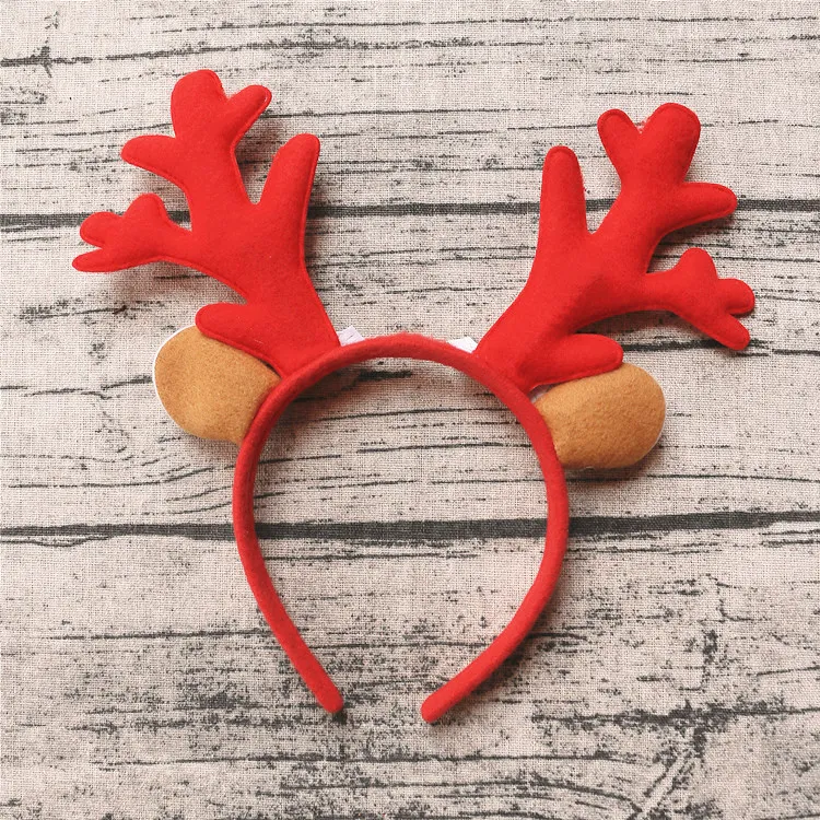 Christmas antler headband children adult headband - Red