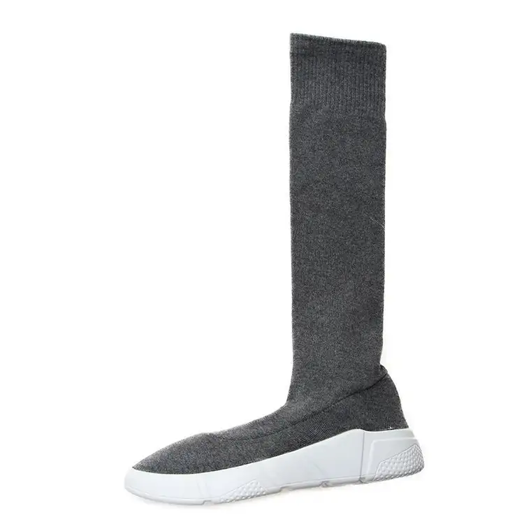 Knitted station stretch sock boots