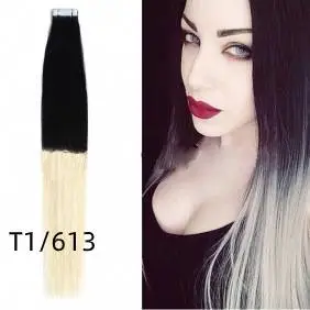 Pu traceless nano human hair European and American hair extension 16inch 40cm pack - T1613