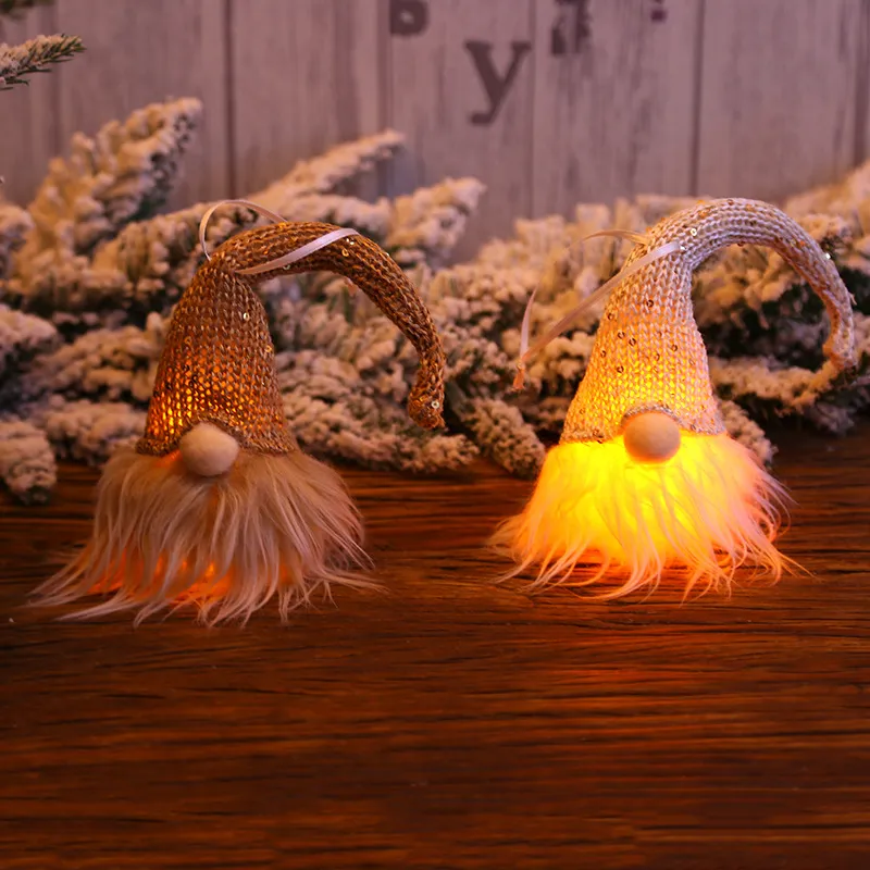 Christmas Forester Gnome LED Doll Light Tree Decoration Hanging Pendant – image 2